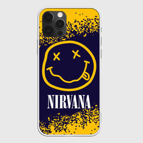 Чехол для iPhone 12 Pro Max с принтом NIRVANA НИРВАНА в Новосибирске, Силикон |  | band | cobain | face | kurt | logo | music | nirvana | rock | rocknroll | группа | кобейн | курт | лого | логотип | музыка | музыкальная | нирвана | рожица | рок | рокнролл | символ