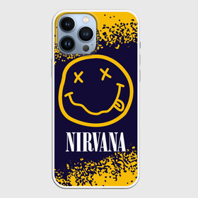 Чехол для iPhone 13 Pro Max с принтом NIRVANA   НИРВАНА в Новосибирске,  |  | band | cobain | face | kurt | logo | music | nirvana | rock | rocknroll | группа | кобейн | курт | лого | логотип | музыка | музыкальная | нирвана | рожица | рок | рокнролл | символ