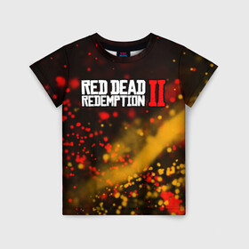 Детская футболка 3D с принтом RED DEAD REDEMPTION 2 в Новосибирске, 100% гипоаллергенный полиэфир | прямой крой, круглый вырез горловины, длина до линии бедер, чуть спущенное плечо, ткань немного тянется | dead | game | games | logo | rdr | rdr2 | red | red dead redemption 2 | redemption | дед | игра | игры | лого | логотип | логотипы | рдр | рдр2 | ред | редемпшен | редемпшн | символ | символы