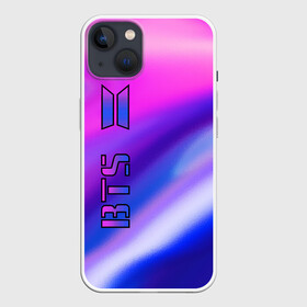 Чехол для iPhone 13 с принтом BTS Gradient в Новосибирске,  |  | boys | bts | music | pop | rm | бабочка | бойбенд | бтс | волны | гламур | градиент | группа | девочкам | девушкам | корея | красочный | крылья | лого | мальчики | молодежные | музыка | музыкальные | неоновый | парни