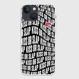 Чехол для iPhone 13 mini с принтом Kiss or slap в Новосибирске,  |  | Тематика изображения на принте: blogger | xbloggers | xhouse | блогер | блогеры