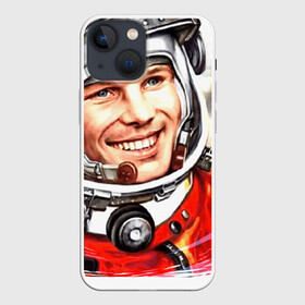 Чехол для iPhone 13 mini с принтом Юрий Гагарин 1 в Новосибирске,  |  | звезды | земля | история | космос | орбита | ракета