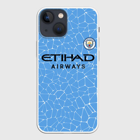 Чехол для iPhone 13 mini с принтом Мансити Домашняя форма 20 21 в Новосибирске,  |  | manchester | manchester city | mancity | мансити | манчестер | манчестер сити | манчестер сити домашняя форма | манчестер сити домашняя форма 20 21 | манчестер сити форма | манчестер сити форма 20 21