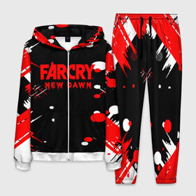 Мужской костюм 3D с принтом Far Cry в Новосибирске, 100% полиэстер | Манжеты и пояс оформлены тканевой резинкой, двухслойный капюшон со шнурком для регулировки, карманы спереди | 1080p | evolution | far | far cry | far cry 1 | far cry 2019 | far cry 3 | far cry 4 | far cry 5 | far cry 6 | far cry new dawn | far cry primal | gameplay | pc | ubisoft | ваас | прохождение