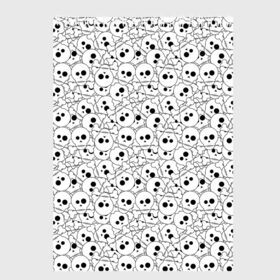 Скетчбук с принтом Черепа черно-белые в Новосибирске, 100% бумага
 | 48 листов, плотность листов — 100 г/м2, плотность картонной обложки — 250 г/м2. Листы скреплены сверху удобной пружинной спиралью | Тематика изображения на принте: boys | death | halloween | pattern | phantom | skull | глаза | готика | готический | зомби | кладбище | кости | мальчикам | монстры | мумия | паттерн | пацанские | привидение | призрак | скелет | страшные | татуировка