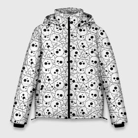 Мужская зимняя куртка 3D с принтом Черепа черно-белые в Новосибирске, верх — 100% полиэстер; подкладка — 100% полиэстер; утеплитель — 100% полиэстер | длина ниже бедра, свободный силуэт Оверсайз. Есть воротник-стойка, отстегивающийся капюшон и ветрозащитная планка. 

Боковые карманы с листочкой на кнопках и внутренний карман на молнии. | boys | death | halloween | pattern | phantom | skull | глаза | готика | готический | зомби | кладбище | кости | мальчикам | монстры | мумия | паттерн | пацанские | привидение | призрак | скелет | страшные | татуировка