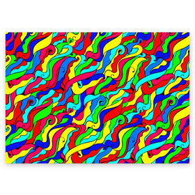Поздравительная открытка с принтом Красочные узоры/абстракционизм в Новосибирске, 100% бумага | плотность бумаги 280 г/м2, матовая, на обратной стороне линовка и место для марки
 | abstract | art | neon | pattern | аниме | анимешные | арт | брызги | ван гог | волны | восточный | змеи | искусство | картина | кислотный | краска | краски | море | мысли | неоновые | радуга | радужные | разноцветные