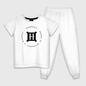 Детская пижама хлопок с принтом Хогвартс в Новосибирске, 100% хлопок |  брюки и футболка прямого кроя, без карманов, на брюках мягкая резинка на поясе и по низу штанин
 | harry potter | hogwarts | vdzabma | гарри поттер | хогвартс