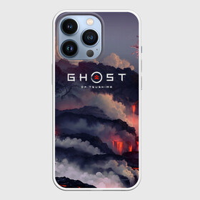 Чехол для iPhone 13 Pro с принтом Ghost of Tsushima в Новосибирске,  |  | Тематика изображения на принте: ghost of tsushima | игра | лава | облака | природа | рисунок | япония