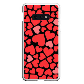 Чехол для Samsung S10E с принтом Сердца в Новосибирске, Силикон | Область печати: задняя сторона чехла, без боковых панелей | i love you | love | любовь | сердечки | сердца | чувства | я тебя люблю