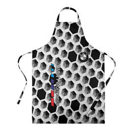 Фартук 3D с принтом BMW в Новосибирске, 100% полиэстер | общий размер — 65 х 85 см, ширина нагрудника — 26 см, горловина — 53 см, длина завязок — 54 см, общий обхват в поясе — 173 см. Принт на завязках и на горловине наносится с двух сторон, на основной части фартука — только с внешней стороны | auto | automobile | bmw | car | carbon | machine | motor | motor car | sport car | автомашина | бмв | бренд | легковой автомобиль | марка | спортивный автомобиль | тачка