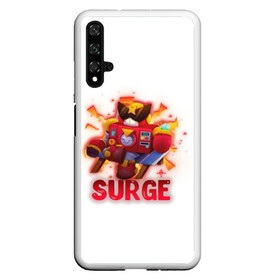 Чехол для Honor 20 с принтом Сердж Бравл Старс (Surge BS) в Новосибирске, Силикон | Область печати: задняя сторона чехла, без боковых панелей | Тематика изображения на принте: brawl stars | brawler | miphic | surge | бравл старс | бравлер | мифический | сердж