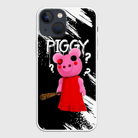 Чехол для iPhone 13 mini с принтом ROBLOX PIGGY   СВИНКА ПИГГИ в Новосибирске,  |  | pig | piggy | roblox | игра | компьютерная игра | логотип | онлайн | онлайн игра | пигги | поросенок | роблакс | роблокс | свинка | свинья