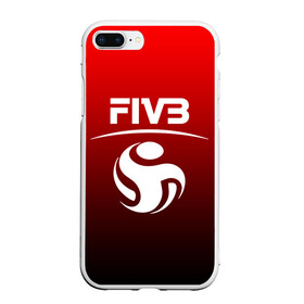 Чехол для iPhone 7Plus/8 Plus матовый с принтом FIVB ВОЛЕЙБОЛ в Новосибирске, Силикон | Область печати: задняя сторона чехла, без боковых панелей | fivb | voleybal | volleyball | волебол | волейбол | волейбола | волейболист | волейболистка | воллейбол | международная | федерация | фивб