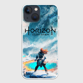 Чехол для iPhone 13 mini с принтом Horizon Zero Dawn в Новосибирске,  |  | aloy | antasy girl | art | artwork | digital art | fantasy | horizon | horizon: zero dawn | landscape | tallneck | warrior fantasy | weapon | zero dawn