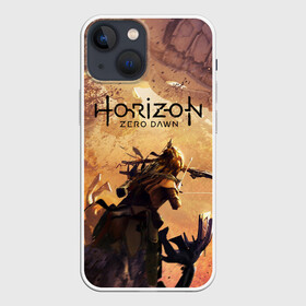 Чехол для iPhone 13 mini с принтом Horizon Zero Dawn в Новосибирске,  |  | aloy | antasy girl | art | artwork | digital art | fantasy | horizon | horizon: zero dawn | landscape | tallneck | warrior fantasy | weapon | zero dawn