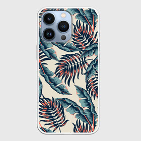 Чехол для iPhone 13 Pro с принтом Тихие тропики в Новосибирске,  |  | flowers | forest | hawaii | leaf | leafs | palm | palms | summer | travel | tropical | vacation | гаваи | гавайи | гавайка | гавайская | лес | лето | листики | листки | листья | отпуск | пальма | пальмы | пастель | путешествия | рисунок | тропич