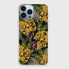 Чехол для iPhone 13 Pro Max с принтом Тропический лес в Новосибирске,  |  | 3d | flowers | forest | hawaii | leaf | leafs | palm | palms | summer | travel | tropical | vacation | гаваи | гавайи | гавайка | гавайская | лес | лето | листики | листки | листья | отпуск | пальма | пальмы | путешествия | рисунок | трехмерная 