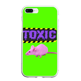 Чехол для iPhone 7Plus/8 Plus матовый с принтом Toxic в Новосибирске, Силикон | Область печати: задняя сторона чехла, без боковых панелей | animals | rat | toxic | животные | крыса | токсик