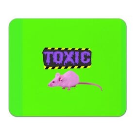 Коврик для мышки прямоугольный с принтом Toxic в Новосибирске, натуральный каучук | размер 230 х 185 мм; запечатка лицевой стороны | Тематика изображения на принте: animals | rat | toxic | животные | крыса | токсик
