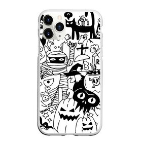 Чехол для iPhone 11 Pro Max матовый с принтом Halloween в Новосибирске, Силикон |  | fanfs | halloween | jaw | mummy | pumpkin | skull | tomb | клыки | могила | мумия | пасть | тыква | хэллоуин | череп