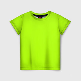 Детская футболка 3D с принтом ACID в Новосибирске, 100% гипоаллергенный полиэфир | прямой крой, круглый вырез горловины, длина до линии бедер, чуть спущенное плечо, ткань немного тянется | acid | зеленая | кислотная | однотонная | салатовая