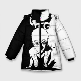 Зимняя куртка для девочек 3D с принтом Great Teacher Onizuka в Новосибирске, ткань верха — 100% полиэстер; подклад — 100% полиэстер, утеплитель — 100% полиэстер. | длина ниже бедра, удлиненная спинка, воротник стойка и отстегивающийся капюшон. Есть боковые карманы с листочкой на кнопках, утяжки по низу изделия и внутренний карман на молнии. 

Предусмотрены светоотражающий принт на спинке, радужный светоотражающий элемент на пуллере молнии и на резинке для утяжки. | anime | great teacher | gto | oldschool anime | onizuka | аниме | аниме гто | анимэ | грейт тичер | гто | крутой учитель | крутой учитель онидзука | онидзука | онизука | старое аниме
