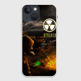 Чехол для iPhone 13 mini с принтом Stalker 2 в Новосибирске,  |  | call of pripyat | chernobyl | clear sky | game | gamer | pripyat | s.t.a.l.k.e.r. | shadow of chernobyl | stalker | stalker 2 | зона отчуждения | припять | радиация | с.т.а.л.к.е.р. | сталкер | сталкер 2 | сталкер лого | ча