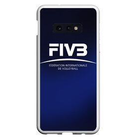 Чехол для Samsung S10E с принтом FIVB Volleyball в Новосибирске, Силикон | Область печати: задняя сторона чехла, без боковых панелей | fivb | voleybal | volleyball | волебол | волейбол | волейбола | волейболист | волейболистка | воллейбол | международная | федерация | фивб