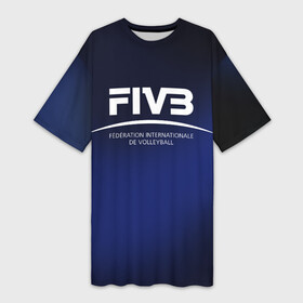 Платье-футболка 3D с принтом FIVB Volleyball в Новосибирске,  |  | fivb | voleybal | volleyball | волебол | волейбол | волейбола | волейболист | волейболистка | воллейбол | международная | федерация | фивб