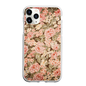 Чехол для iPhone 11 Pro Max матовый с принтом Розовая поляна в Новосибирске, Силикон |  | Тематика изображения на принте: арт | кремовый | рисунок | роза | розовая поляна | розовые розы | розовые цветы | розы