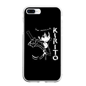 Чехол для iPhone 7Plus/8 Plus матовый с принтом Kirito в Новосибирске, Силикон | Область печати: задняя сторона чехла, без боковых панелей | Тематика изображения на принте: art | asuna | kirito | online | sao | sword | асуна | киригая | кирито | мастера | меча | мечник | онлайн | сао | черный | юки