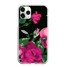 Чехол для iPhone 11 Pro матовый с принтом Розы в Новосибирске, Силикон |  | Тематика изображения на принте: арт | бутон | бутоны | зеленый | краски | кусты роз | рисунок | роза | розовая роза | розовые розы | розовый | розы