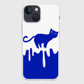 Чехол для iPhone 13 mini с принтом Milk Cat в Новосибирске,  |  | cat | cats | japan | kitty | milk | кавай | кот | котейка | котенок | котик | кошка | кошки | милград | молоко | ня | япония