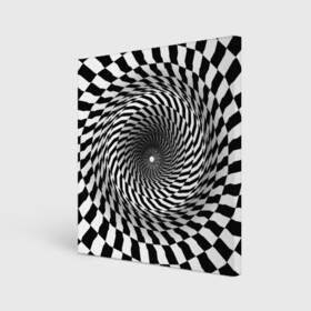 Холст квадратный с принтом иллюзия в Новосибирске, 100% ПВХ |  | Тематика изображения на принте: воронка | иллюзия | студентам | тоннель | шахматы