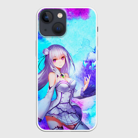 Чехол для iPhone 13 mini с принтом Re:Zero в Новосибирске,  |  | anime girls | cute | emilia | kawaii | re zero | subaru | альтернативном мире | ангел | аниме девушка | анимешникам | воительница | девочка | жизнь | зеро | кавайный | лед | милые | нацуки | няшные | рем | стелла | субару