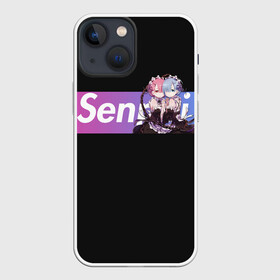 Чехол для iPhone 13 mini с принтом Re:Zero в Новосибирске,  |  | anime | glitch | japan | ram | re | rem | rezero | senpai | subaru | waifu | zero | анимация | аниме | вайфу | глитч | глич | мультсериал | мультфильм | семпай | сенпай | сериал | япония