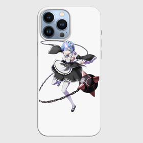 Чехол для iPhone 13 Pro Max с принтом Re:Zero в Новосибирске,  |  | Тематика изображения на принте: anime | glitch | japan | ram | re | rem | rezero | senpai | subaru | waifu | zero | анимация | аниме | вайфу | глитч | глич | мультсериал | мультфильм | семпай | сенпай | сериал | япония