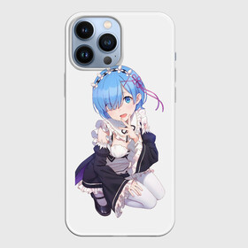 Чехол для iPhone 13 Pro Max с принтом Re:Zero в Новосибирске,  |  | Тематика изображения на принте: anime | glitch | japan | ram | re | rem | rezero | senpai | subaru | waifu | zero | анимация | аниме | вайфу | глитч | глич | мультсериал | мультфильм | семпай | сенпай | сериал | япония