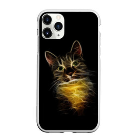 Чехол для iPhone 11 Pro Max матовый с принтом Дымчато-световой кот в Новосибирске, Силикон |  | Тематика изображения на принте: арт | дым | желтый | кот | кошка | кривые | рисунок | свет | серый | тёмный | чёрный | яркие линии