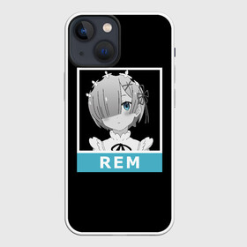 Чехол для iPhone 13 mini с принтом Рем в Новосибирске,  |  | emilia | ram | re | rem | rezero | subaru | zero | альтернативном | аниме | горничная | жизнь | кавай | мило | мире | нацуки | нуля | пак | рам | рем | субару | тан | эмилия