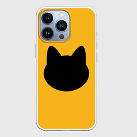 Чехол для iPhone 13 Pro с принтом Мордочка коти в Новосибирске,  |  | арт | вектор | кот | котёнок | кошка | оранжевый | рисунок | силуэт | тёмный | чёрный