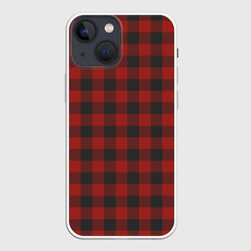 Чехол для iPhone 13 mini с принтом Бордовая клетка в Новосибирске,  |  | cage | cage pattern | checkered ornament | ornament | pattern | print cage | tartan | бордовая клетка | клетка | клетка узор | клетчатый орнамент | орнамент | принт клетка | тартан | узор | шотландка | шотландская клетка