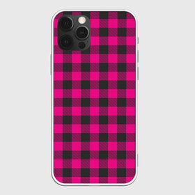 Чехол для iPhone 12 Pro Max с принтом Розовая клетка в Новосибирске, Силикон |  | cage | cage pattern | checkered ornament | ornament | pattern | pink | print cage | tartan | клетка | клетка узор | клетчатый орнамент | орнамент | принт клетка | розовая | розовая клетка | тартан | узор | шотландка | шотландская клетка