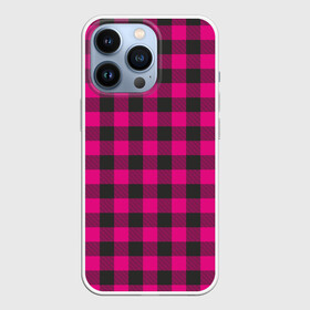 Чехол для iPhone 13 Pro с принтом Розовая клетка в Новосибирске,  |  | cage | cage pattern | checkered ornament | ornament | pattern | pink | print cage | tartan | клетка | клетка узор | клетчатый орнамент | орнамент | принт клетка | розовая | розовая клетка | тартан | узор | шотландка | шотландская клетка