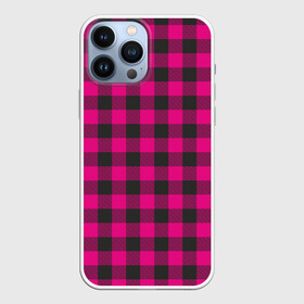 Чехол для iPhone 13 Pro Max с принтом Розовая клетка в Новосибирске,  |  | cage | cage pattern | checkered ornament | ornament | pattern | pink | print cage | tartan | клетка | клетка узор | клетчатый орнамент | орнамент | принт клетка | розовая | розовая клетка | тартан | узор | шотландка | шотландская клетка