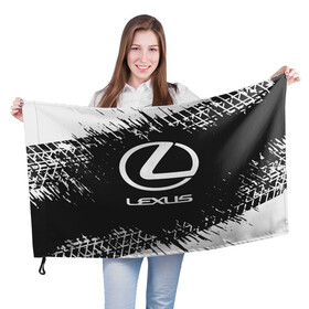 Флаг 3D с принтом LEXUS / ЛЕКСУС в Новосибирске, 100% полиэстер | плотность ткани — 95 г/м2, размер — 67 х 109 см. Принт наносится с одной стороны | auto | lexus | logo | moto | symbol | авто | автомобиль | гонки | лексус | лого | логотип | логотипы | марка | машина | мото | символ | символы