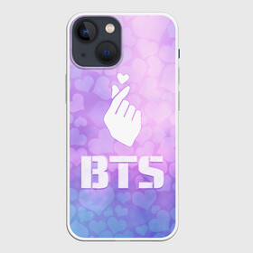 Чехол для iPhone 13 mini с принтом BTS в Новосибирске,  |  | bts | cute | heat | k pop | korean | бтс | жест | кпоп | милый | сердце