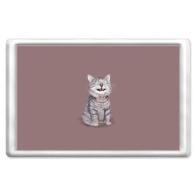 Магнит 45*70 с принтом Котёнок ыыы в Новосибирске, Пластик | Размер: 78*52 мм; Размер печати: 70*45 | Тематика изображения на принте: арт | кот | котёнок | кошка | мем | мемный кот | мемный котенок | мэм | мэмный котёнок | рисунок | серый | серый кот | тёмный | фиолетовый