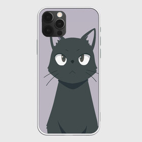Чехол для iPhone 12 Pro Max с принтом Чёрный кот в Новосибирске, Силикон |  | Тематика изображения на принте: аниме | аниме кот | арт | кёрный котёнок | кот | котёнок | кошка | рисунок | чёрная кошка | черный кот | черный котенок